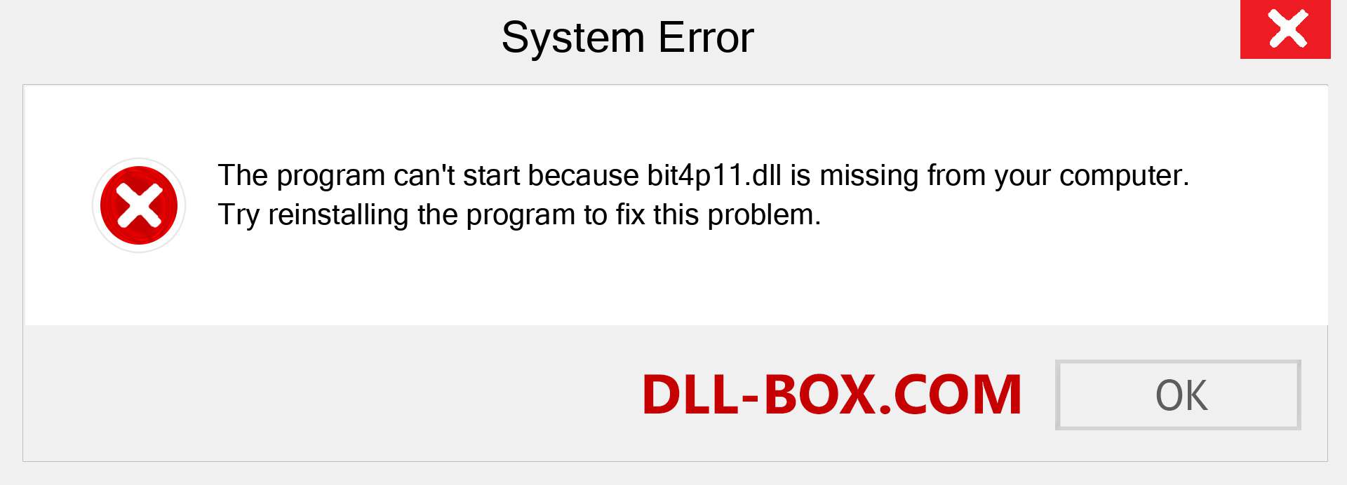  bit4p11.dll file is missing?. Download for Windows 7, 8, 10 - Fix  bit4p11 dll Missing Error on Windows, photos, images